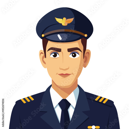 A professional police officer in uniform and cap, a guardian of law and safety