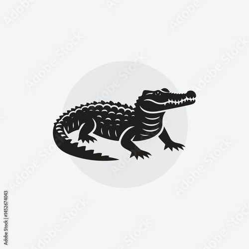 silhouette of crocodile