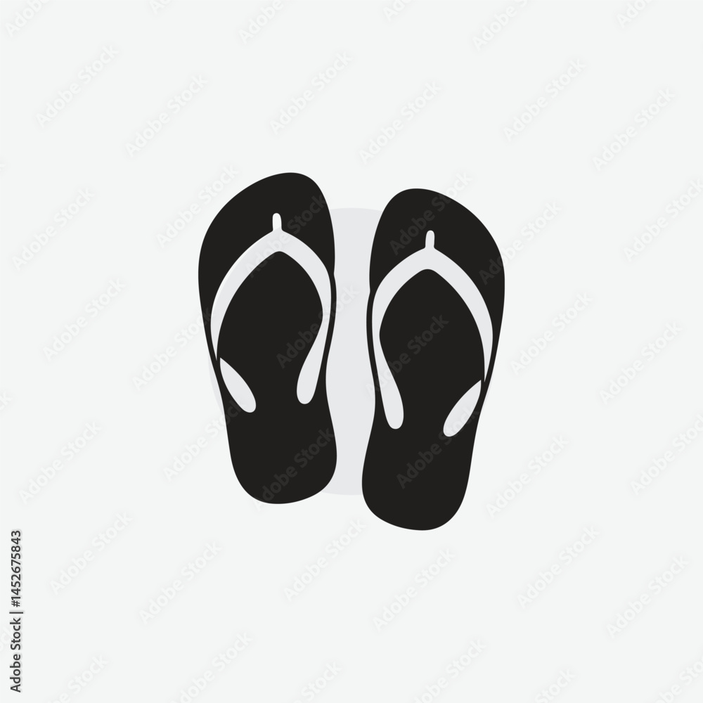 silhouette of flip flop, sandal silhouette of flip flop, sandal