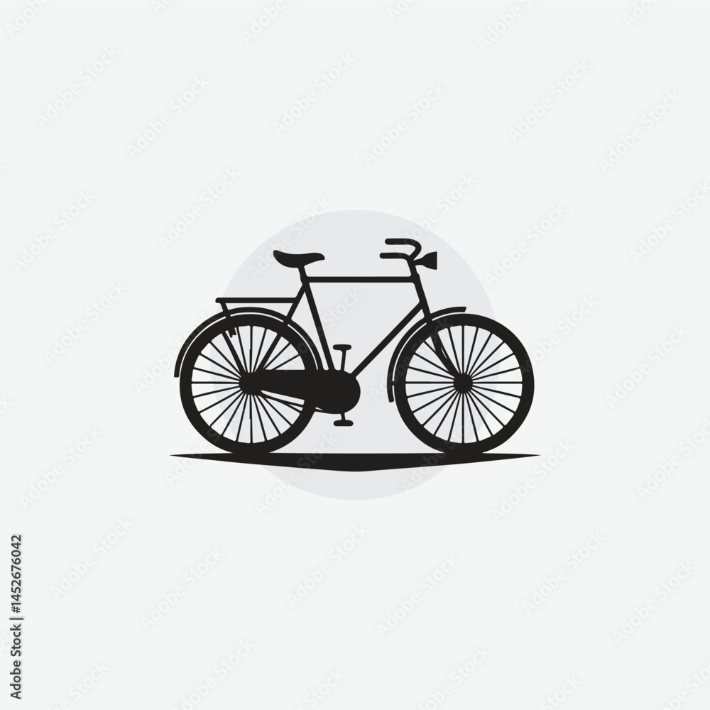 Fototapeta premium silhouette of classic bicycle