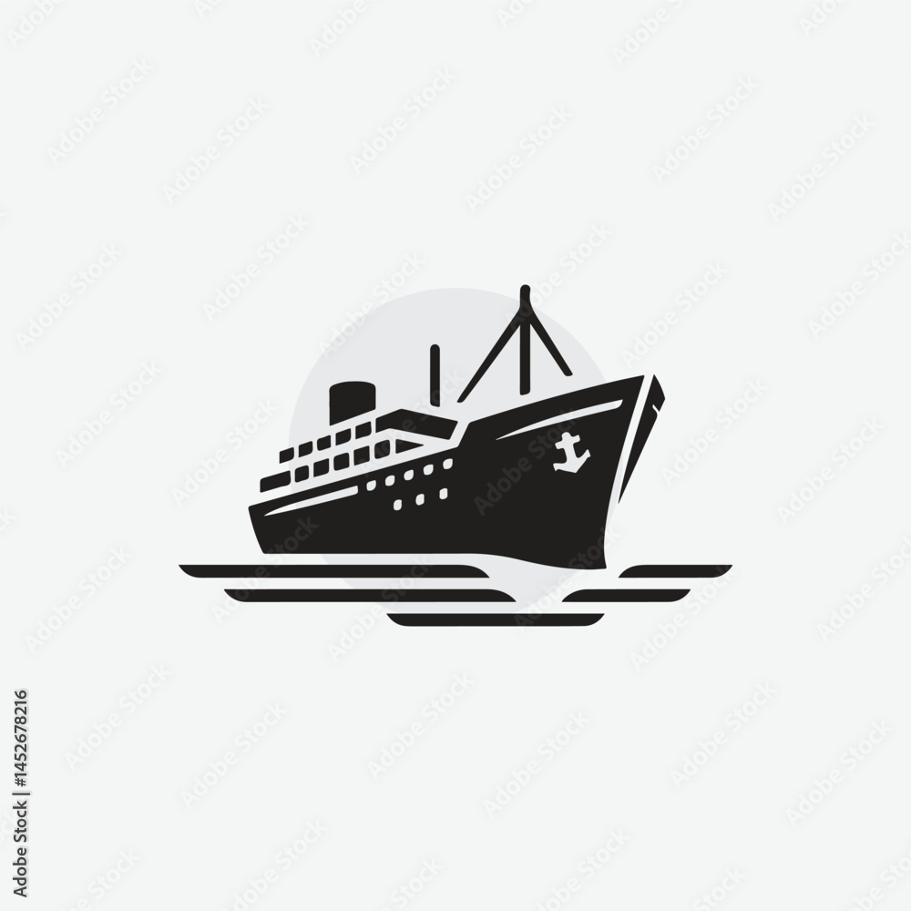 Naklejka premium silhouette of ship