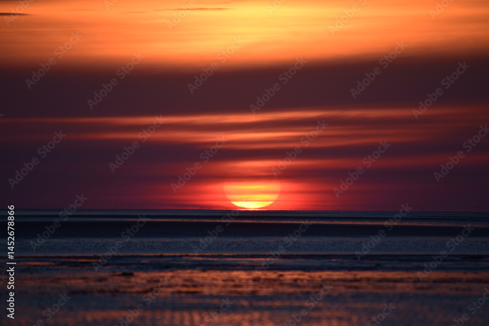 Obraz premium Sonnenuntergang am Meer