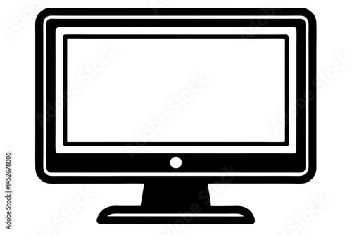 lcd monitor isolated on white background