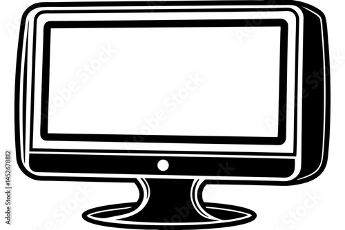 lcd monitor isolated on white background