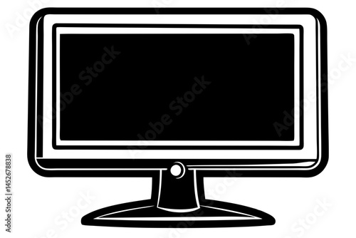 lcd monitor isolated on white background