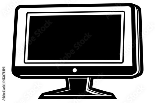 lcd monitor isolated on white background