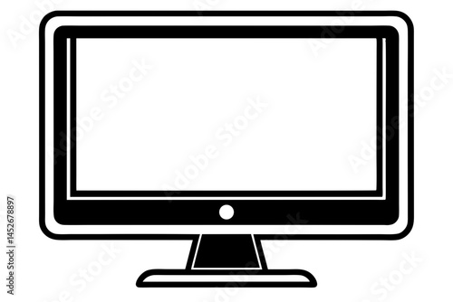 lcd monitor isolated on white background