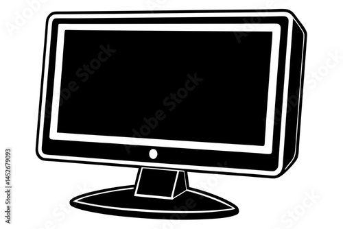 lcd monitor isolated on white background