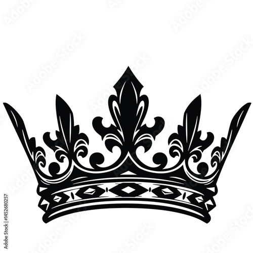 Crown icon.  Crown symbol isolated on white background.  Crown sign. vector illustration.