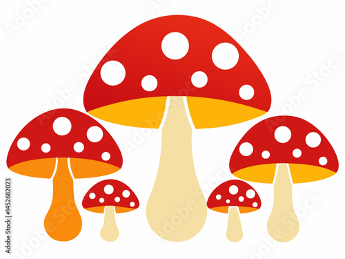 mushroom icons,mushrooms vector illustration