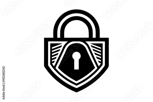 lock icon on white