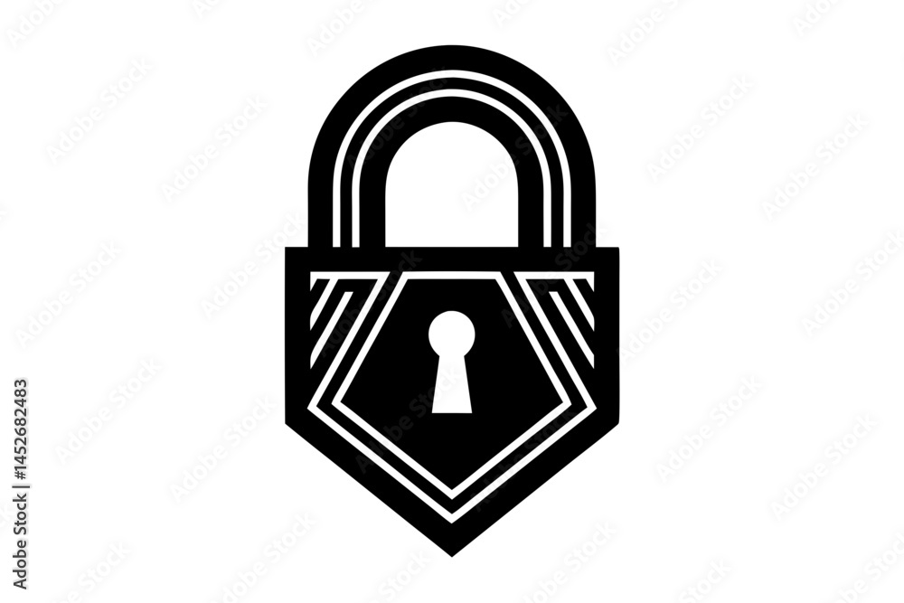 lock icon on white lock icon on white