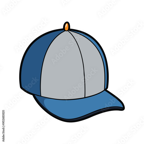 Cap vector illustration, stylish headwear design, fashion accessory, sports, and casual wear