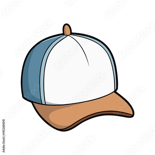 Cap vector illustration, stylish headwear design, fashion accessory, sports, and casual wear