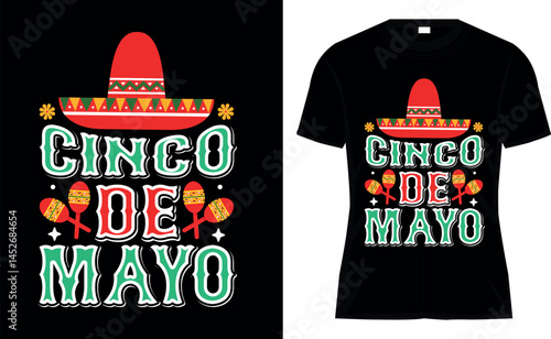 Cinco de mayo colorful typography mexican t-shirt design