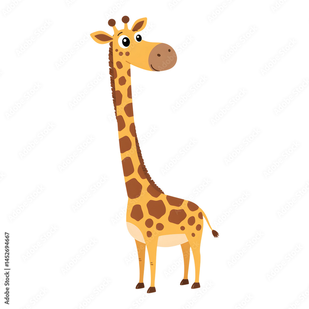 Fototapeta premium Tall Giraffe with Yellow and Brown Spots