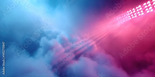 Cinematic Stadium Illumination Ethereal Neon Dreamscape Capturing Athletic Performance Spectacle with Immersive Atmospheric Lighting Design