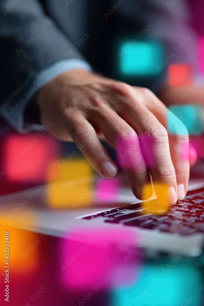 Fototapeta premium Immersive Digital Support AI-Powered Helpdesk Technology Enabling Seamless Remote Problem-Solving for Modern Professionals in Hybrid Work Environments