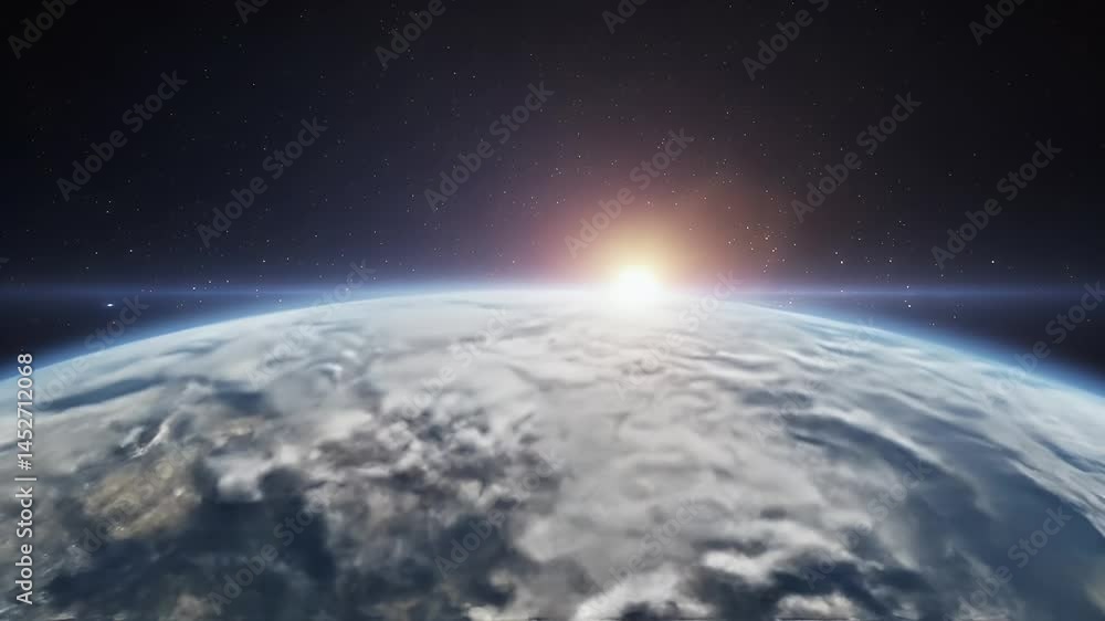 Sunrise over Earth from Space Sunrise over Earth from Space