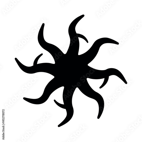 Marine Brittle Star Silhouette