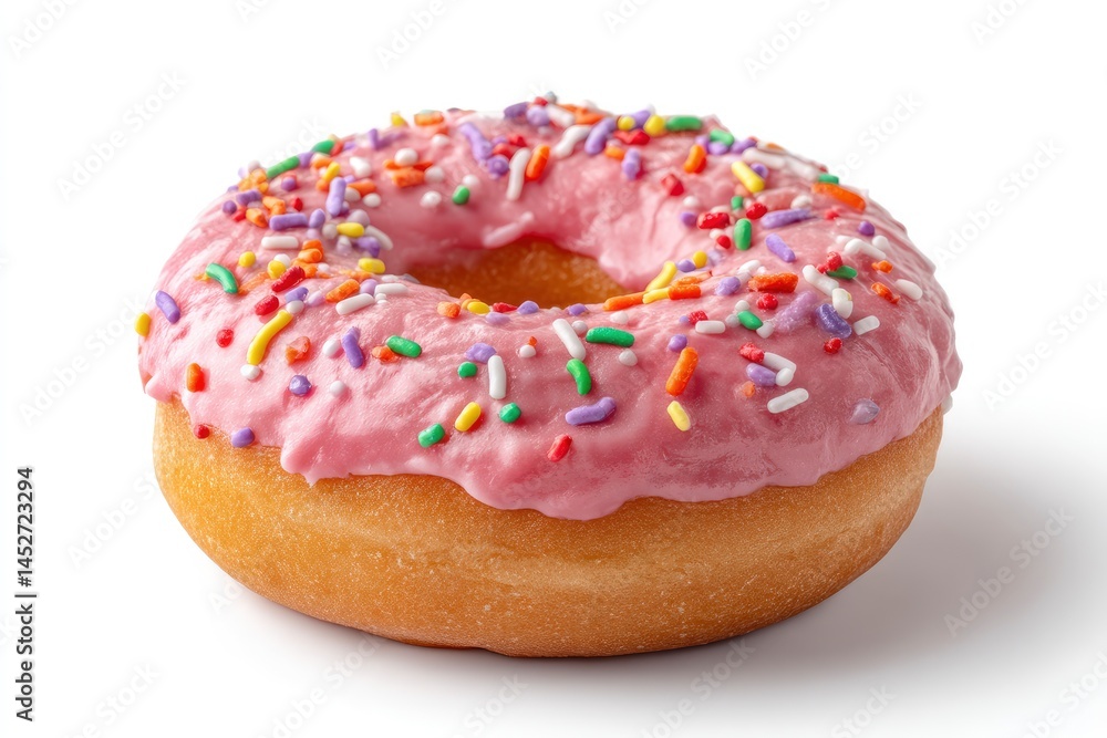 Donut with Pink Frosting and Sprinkles Donut with Pink Frosting and Sprinkles