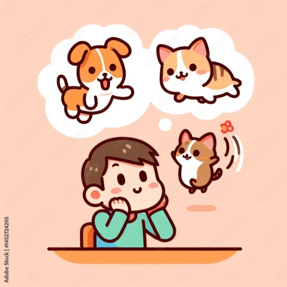 Naklejka premium A playing with a toy