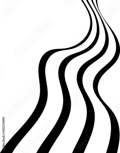 Abstract perspective wave line