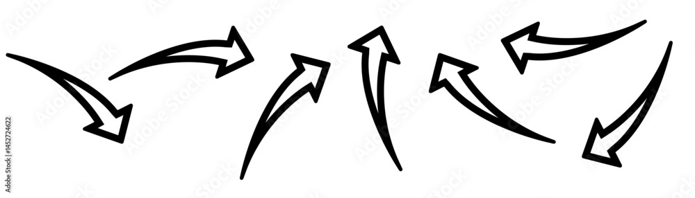 Arrow icon set with different positions and pointing directions, like this way, left, right, up, down, and one way Arrow icon set with different positions and pointing directions, like this way, left, right, up, down, and one way