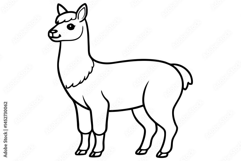 Obraz premium vector illustration of a llama