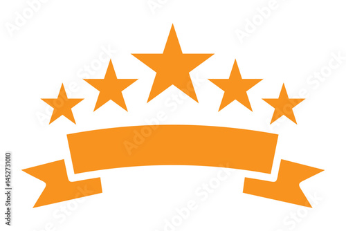 Business Trust 5 Star Review Icon, 5 star customer reviews icon, five star rating icon, customer symbol, rating badge vector.