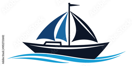 Sailing Vessel Illustration: A stylized illustration of a sailing vessel, gliding across the water. Capturing a sense of adventure, exploration, and the open sea.