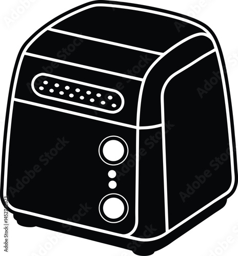 Touchscreen air fryer with visual timer silhouette