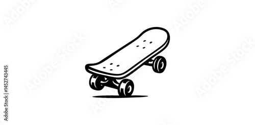 Skateboard Vector Graphic Design Hand Drawn | Download in High Resolution Vector Format and Print at Any Size