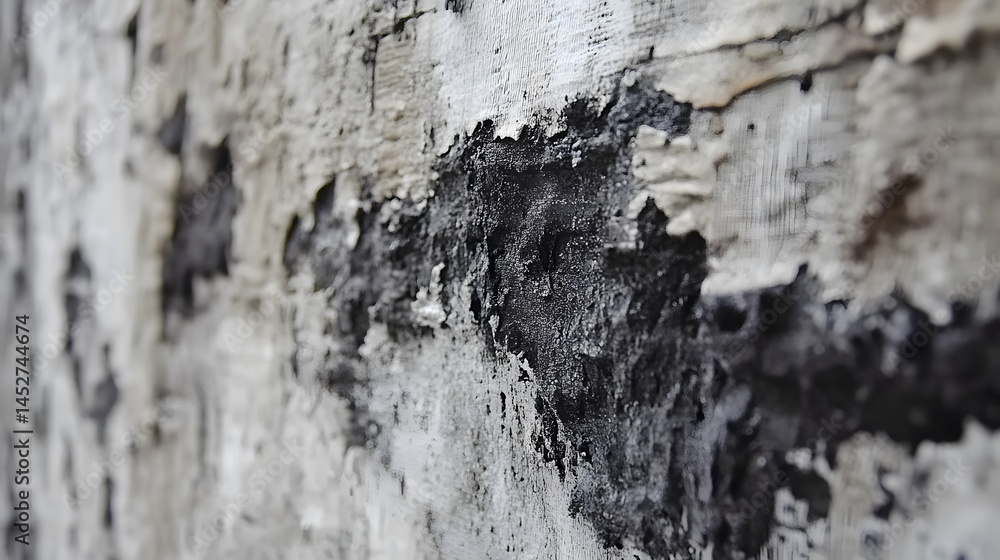 Abstract Gray and Black Impasto Texture Painting Abstract Gray and Black Impasto Texture Painting
