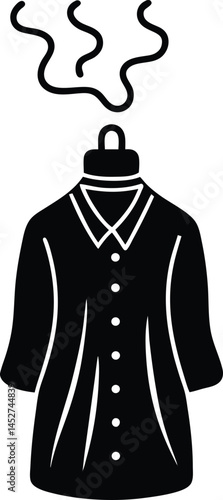 Ultrasonic clothes freshener silhouette.