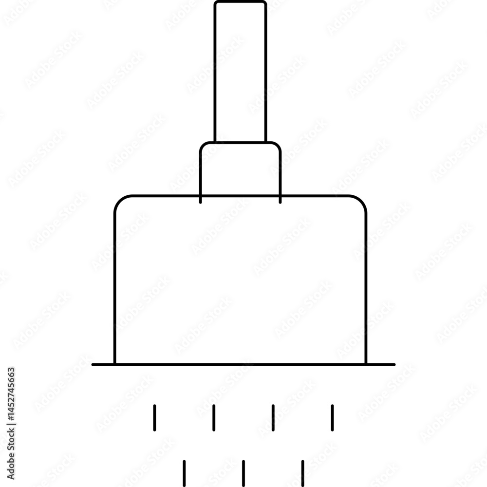 Obraz premium Shower icon single vector illustration