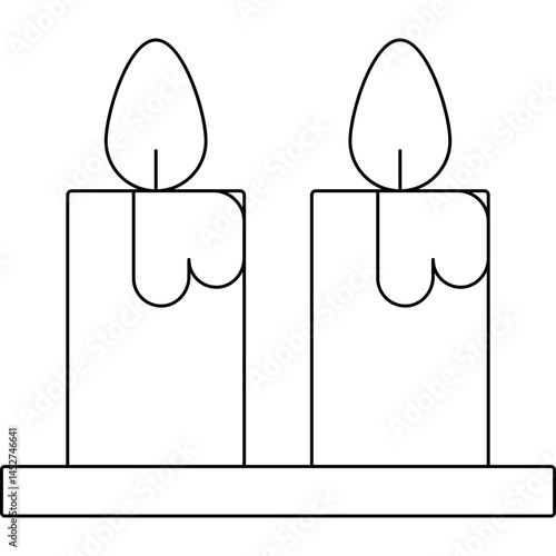 Candles icon single vector illustration