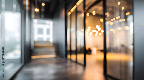 Wallpaper Mural Dynamic office environment with blurred background modern workspace bright lighting professional setting Torontodigital.ca