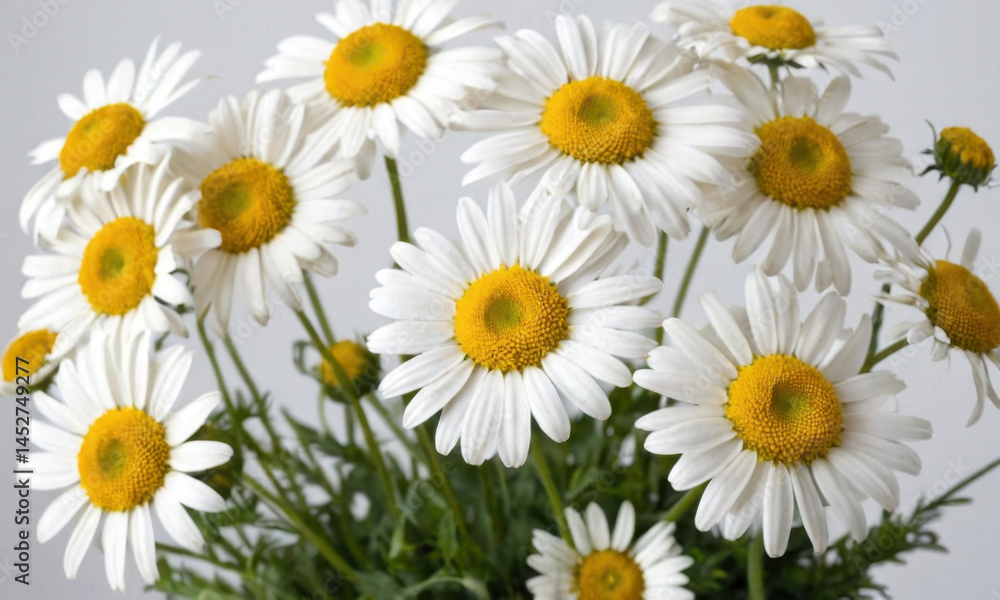 A beautiful vase filled with plenty of white and yellow flowers, perfect for decorative purposes or as a background image A beautiful vase filled with plenty of white and yellow flowers, perfect for decorative purposes or as a background image
