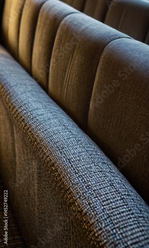 Obraz na płótnie A close-up view of a couch in a cozy living room setting w salonie