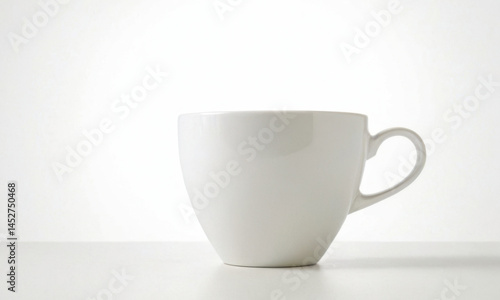 Obraz na płótnie A single white coffee cup sitting on a table w salonie