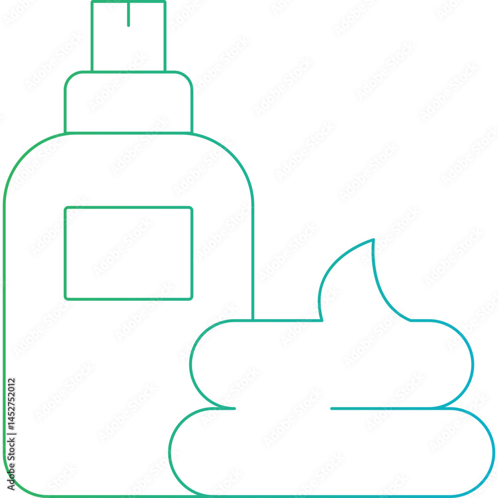 Obraz premium Cream icon single vector illustration