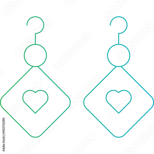 Ear rings icon single vector illustration