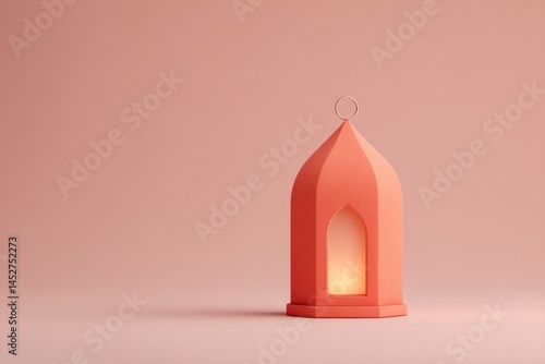 beautifully detailed 3d illustration of symbolic object representing eid al-adha perfectly positioned in minimalist photo