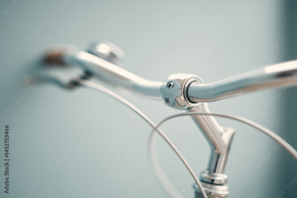 classic retro bicycle handlebar close-up with minimalist composition classic retro bicycle handlebar close-up with minimalist composition