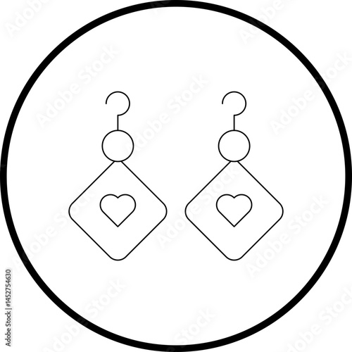 Ear rings icon single vector illustration