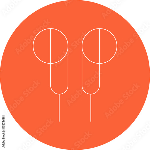 Ear buds icon single vector illustration