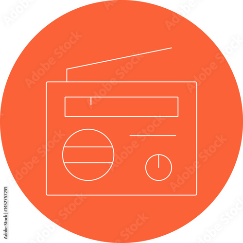 Radio icon single vector illustration