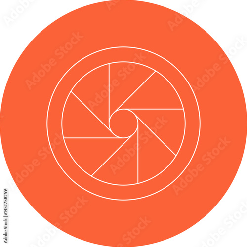 Camera shutter icon single vector illustration