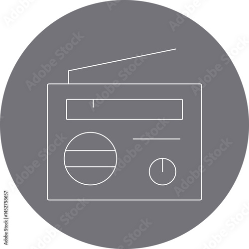 Radio icon single vector illustration